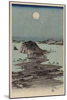 Evening View of Eight Famous Sites at Kanazawa in Musashi Province (Uyokanazawa Hassshoyakei) No.1-Ando Hiroshige-Mounted Art Print