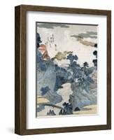 Evening View of Fuji, Japanese Wood-Cut Print-Lantern Press-Framed Art Print
