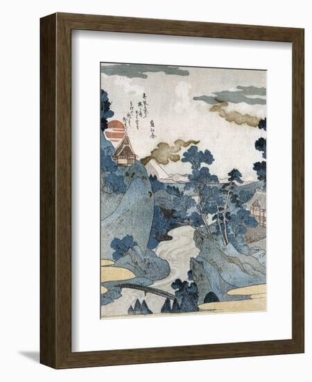 Evening View of Fuji, Japanese Wood-Cut Print-Lantern Press-Framed Art Print