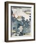 Evening View of Fuji, Japanese Wood-Cut Print-Lantern Press-Framed Art Print