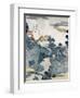 Evening View of Fuji, Japanese Wood-Cut Print-Lantern Press-Framed Art Print