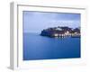 Evening View of Harbour and Waterfront of Dubrovnik Old Town, Dalmatia, Croatia, Adriatic, Europe-Martin Child-Framed Photographic Print