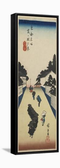 Evening View of Kasumigaseki, 1830-1844-Utagawa Hiroshige-Framed Stretched Canvas