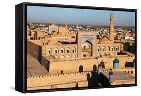 Evening View of Khiva (Chiva, Heva, Xiva, Chiwa, Khiveh) - Xorazm Province - Uzbekistan - Town on T-Daniel Prudek-Framed Stretched Canvas