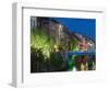 Evening View of Ljubljanica Riverfront Buildings, Slovenia-Walter Bibikow-Framed Photographic Print