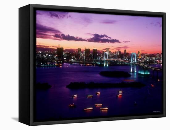 Evening View of Rainbow Bridge-null-Framed Stretched Canvas