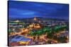 Evening View of Tbilisi from Narikala Fortress, Georgian Country-PrimePhoto-Stretched Canvas