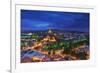 Evening View of Tbilisi from Narikala Fortress, Georgian Country-PrimePhoto-Framed Photographic Print