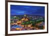 Evening View of Tbilisi from Narikala Fortress, Georgian Country-PrimePhoto-Framed Photographic Print