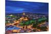 Evening View of Tbilisi from Narikala Fortress, Georgian Country-PrimePhoto-Mounted Photographic Print