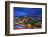 Evening View of Tbilisi from Narikala Fortress, Georgian Country-PrimePhoto-Framed Photographic Print