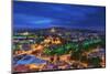 Evening View of Tbilisi from Narikala Fortress, Georgian Country-PrimePhoto-Mounted Photographic Print