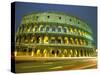 Evening View of The Colosseum, Rome, Italy-Walter Bibikow-Stretched Canvas