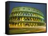 Evening View of The Colosseum, Rome, Italy-Walter Bibikow-Framed Stretched Canvas