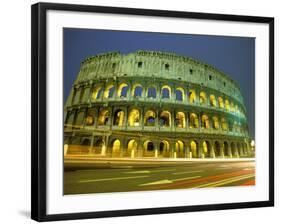 Evening View of The Colosseum, Rome, Italy-Walter Bibikow-Framed Photographic Print