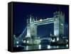 Evening View of The Tower Bridge, London, England-Walter Bibikow-Framed Stretched Canvas