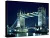 Evening View of The Tower Bridge, London, England-Walter Bibikow-Stretched Canvas