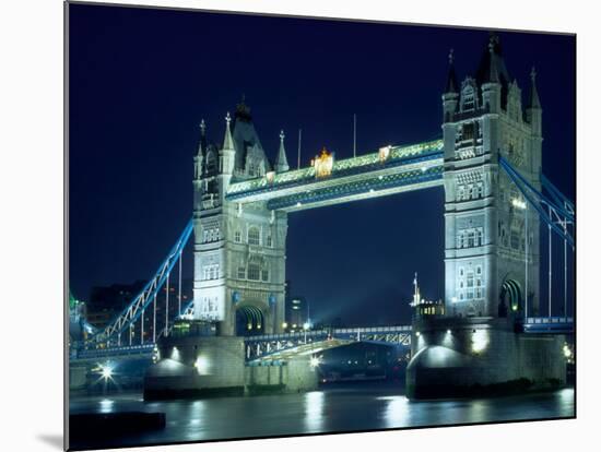 Evening View of The Tower Bridge, London, England-Walter Bibikow-Mounted Photographic Print