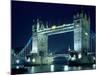 Evening View of The Tower Bridge, London, England-Walter Bibikow-Mounted Photographic Print