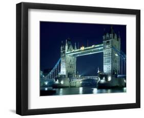 Evening View of The Tower Bridge, London, England-Walter Bibikow-Framed Photographic Print