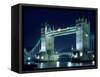Evening View of The Tower Bridge, London, England-Walter Bibikow-Framed Stretched Canvas