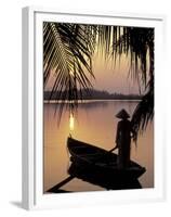 Evening View on the Mekong River, Mekong Delta, Vietnam-Keren Su-Framed Premium Photographic Print