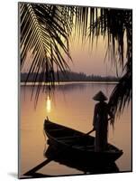 Evening View on the Mekong River, Mekong Delta, Vietnam-Keren Su-Mounted Photographic Print