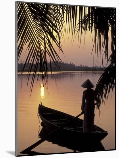 Evening View on the Mekong River, Mekong Delta, Vietnam-Keren Su-Mounted Photographic Print