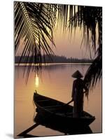 Evening View on the Mekong River, Mekong Delta, Vietnam-Keren Su-Mounted Photographic Print