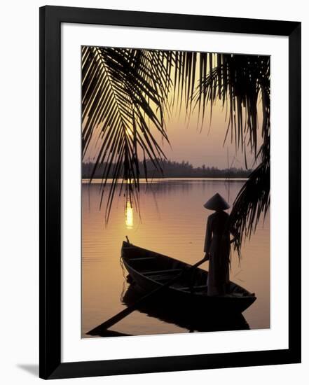 Evening View on the Mekong River, Mekong Delta, Vietnam-Keren Su-Framed Photographic Print