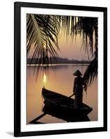 Evening View on the Mekong River, Mekong Delta, Vietnam-Keren Su-Framed Photographic Print