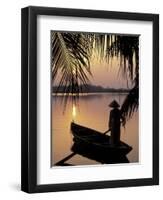 Evening View on the Mekong River, Mekong Delta, Vietnam-Keren Su-Framed Premium Photographic Print