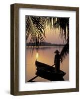 Evening View on the Mekong River, Mekong Delta, Vietnam-Keren Su-Framed Photographic Print