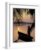 Evening View on the Mekong River, Mekong Delta, Vietnam-Keren Su-Framed Photographic Print