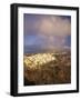 Evening View over Fira and the Volcanic Landscape-Markus Lange-Framed Photographic Print