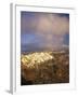Evening View over Fira and the Volcanic Landscape-Markus Lange-Framed Photographic Print