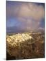 Evening View over Fira and the Volcanic Landscape-Markus Lange-Mounted Photographic Print