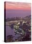 Evening View Over Monte Carlo, Monaco, Cote d'Azur, Mediterranean, Europe-Sergio Pitamitz-Stretched Canvas