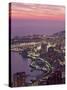 Evening View Over Monte Carlo, Monaco, Cote d'Azur, Mediterranean, Europe-Sergio Pitamitz-Stretched Canvas