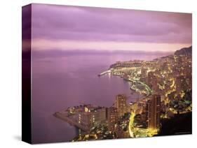 Evening View Over Monte Carlo, Monaco, Mediterranean, Europe-Sergio Pitamitz-Stretched Canvas