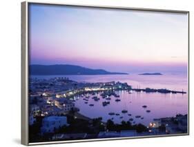 Evening View Over Mykonos, Cyclades, Greek Islands, Greece-Hans Peter Merten-Framed Photographic Print