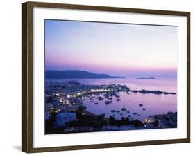 Evening View Over Mykonos, Cyclades, Greek Islands, Greece-Hans Peter Merten-Framed Photographic Print