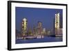 Evening View over the Elbe on Hanse Trade Centre and the Elbphilharmonie-Uwe Steffens-Framed Photographic Print