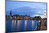 Evening, Waterfront, Gamla Stan on left, Stockholm, Sweden, Scandinavia, Europe-Richard Maschmeyer-Mounted Photographic Print