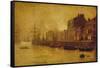 Evening, Whitby Harbour, 1893-Arthur Grimshaw-Framed Stretched Canvas