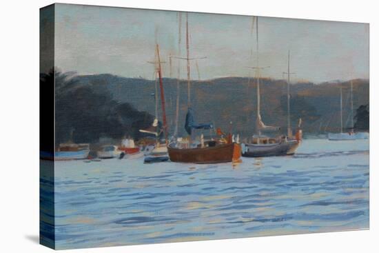 Evening Yachts Salcombe, 2016-Jennifer Wright-Stretched Canvas