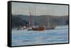 Evening Yachts Salcombe, 2016-Jennifer Wright-Framed Stretched Canvas