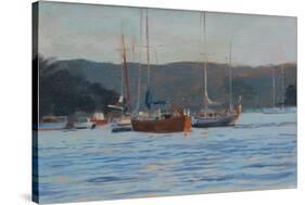 Evening Yachts Salcombe, 2016-Jennifer Wright-Stretched Canvas