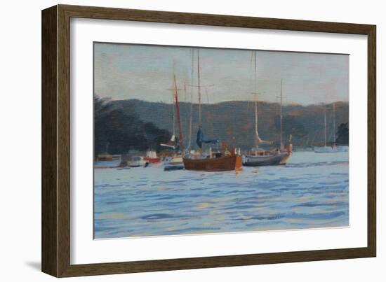 Evening Yachts Salcombe, 2016-Jennifer Wright-Framed Giclee Print