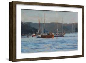 Evening Yachts Salcombe, 2016-Jennifer Wright-Framed Giclee Print